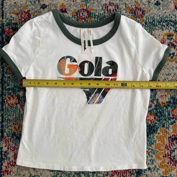 Anthropologie x Gola Women's Cropped T-shirt‎ Tropical Floral Boho Size XS - Picture 4 of 6